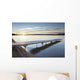 A dock in lake superior at sunset;Thunder bay, ontario, canada Wall Mural