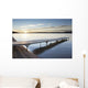A dock in lake superior at sunset;Thunder bay, ontario, canada Wall Mural