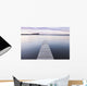 A dock in lake superior at sunset;Thunder bay, ontario, canada Wall Mural