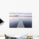 A dock in lake superior at sunset;Thunder bay, ontario, canada Wall Mural