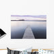 A dock in lake superior at sunset;Thunder bay, ontario, canada Wall Mural