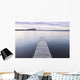 A dock in lake superior at sunset;Thunder bay, ontario, canada Wall Mural