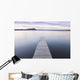 A dock in lake superior at sunset;Thunder bay, ontario, canada Wall Mural