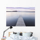 A dock in lake superior at sunset;Thunder bay, ontario, canada Wall Mural