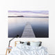 A dock in lake superior at sunset;Thunder bay, ontario, canada Wall Mural