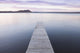 A dock in lake superior at sunset;Thunder bay, ontario, canada Wall Mural