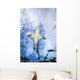 Grand Bahamas, West End, Lemon Shark Underwater With Remoras Wall Mural