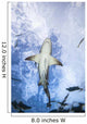 Grand Bahamas, West End, Lemon Shark Underwater With Remoras Wall Mural
