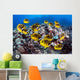 Hawaii, Lanai, Schooling Raccoon Butterflyfish Wall Mural