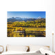 Snow Covered Aspen Mountains In Distance Wall Mural