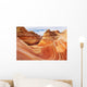 Arizona, Page, North Coyote Buttes, A Rock Formation Called The Wave Wall Mural