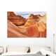Arizona, Page, North Coyote Buttes, A Rock Formation Called The Wave Wall Mural