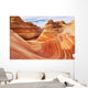 Arizona, Page, North Coyote Buttes, A Rock Formation Called The Wave Wall Mural