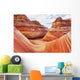 Arizona, Page, North Coyote Buttes, A Rock Formation Called The Wave Wall Mural