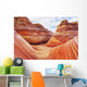 Arizona, Page, North Coyote Buttes, A Rock Formation Called The Wave Wall Mural
