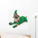 A pug in a christmas elf costume;St albert, alberta, canada Wall Mural
