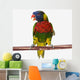 A colourful lorikeet parrot on a white background;St albert Wall Mural