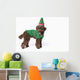 Brown Poodle with Christmas Wall Decal