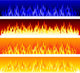 Vector fire banners Wall Mural