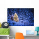 Lit Christmas Tree In Snow Covered Forest Of Spruce Trees Wall Mural