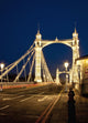 UK, England, Albert Bridge at night Wall Mural