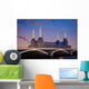 UK, England, View of Battersea Power Station from Chelsea Bridge Wall Mural