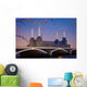 UK, England, View of Battersea Power Station from Chelsea Bridge Wall Mural