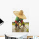 Planting new rice;Chiang mai thailand Wall Mural