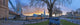 UK, Panoramic view of cityscape at dusk Wall Mural