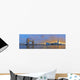 UK, City Hall and Tower Bridge at sunset from River Thames Wall Mural