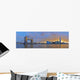 UK, City Hall and Tower Bridge at sunset from River Thames Wall Mural