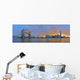 UK, City Hall and Tower Bridge at sunset from River Thames Wall Mural