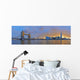 UK, City Hall and Tower Bridge at sunset from River Thames Wall Mural