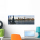 UK, Panoramic view of Houses of Parliament from bank of River Thames Wall Mural