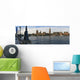 UK, Panoramic view of Houses of Parliament from bank of River Thames Wall Mural