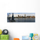 UK, Panoramic view of Houses of Parliament from bank of River Thames Wall Mural