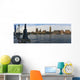 UK, Panoramic view of Houses of Parliament from bank of River Thames Wall Mural