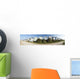 UK, Panoramic view of beach huts Wall Mural