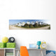 UK, Panoramic view of beach huts Wall Mural