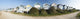 UK, Panoramic view of beach huts Wall Mural