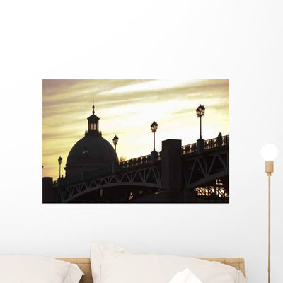 Sky Gold Wall Decal shown on a wall