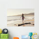 Spain, Andalusia, Cadiz, Costa de la Luz, Surfer on beach Wall Mural