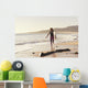 Spain, Andalusia, Cadiz, Costa de la Luz, Surfer on beach Wall Mural