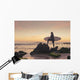 Spain, Andalusia, Cadiz, Costa de la Luz, Surfer on beach Wall Mural