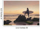 Spain, Andalusia, Cadiz, Costa de la Luz, Surfer on beach Wall Mural