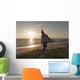Spain, Andalusia, Cadiz, Costa de la Luz, Surfer on beach Wall Mural
