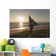Spain, Andalusia, Cadiz, Costa de la Luz, Surfer on beach Wall Mural