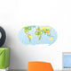 Political World Map in Color Wall Mural