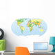 Political World Map in Color Wall Mural