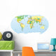 Political World Map in Color Wall Mural